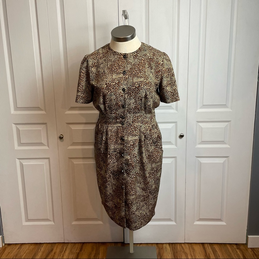 90s Leopard Print Dress